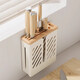 Tuojin imported quality log knife holder from Germany, cream style wall-mounted kitchen knife kitchen wall-mounted knife storage shelf home, log cream style chopstick tube + knife holder