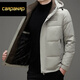 CARDANRO奢侈品牌高端中长款羽绒服男士冬季中老年加厚爸爸老人冬装外套 黑色 L 175