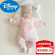 Disney baby winter clothes newborn tummy protection thickened jumpsuit for men and women baby cotton clothes and long-sleeved romper, pink 99 butterfly jumpsuit 52cm