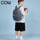 COW backpack men's junior high school and high school college student bag large capacity business commuter backpack light casual bag ink blue gray
