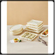 Utookii dumpling box, special frozen dumpling packaging box, disposable corn starch dumpling box, special packaging box for raw dumplings, starch-based oval dumpling box with lid, 300 sets, with dipping port, item number 65