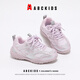 ABC KIDS children's shoes children's simple sports shoes 2026 spring new breathable running shoes for boys and girls, medium and large children's shoes casual shoes pink 26 inner length about 16.5cm