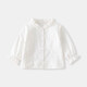 BORBOON B Girls' Shirt Long Sleeve Spring Clothes 2026 New Baby Girl Bottoming Shirt Clothes Children's Shirt Spring and Autumn Top White 8172 80
