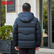 Hengyuanxiang middle-aged men's warm jacket dad winter down jacket middle-aged and elderly men's tops winter thickened bread coat coffee color 4XL 195