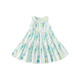 INSBOBO Children's Clothing Girls Dress 2026 Summer New Girls Printed Skirt Children's Tank Top Summer Dress Blue Green 110