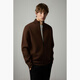 HECHTER cardigan, commuting, daily comfort, men's long-sleeved jacket, versatile spring, autumn and winter clothes, brown 2XL