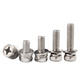 Baodefeng 201 stainless steel cross recessed external hexagonal three-combination screw cross external hexagonal bolt pocket combination bolt M3x12x6 100 pieces