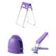 Yingtang Live Exclusive Dibolang household anti-scalding bowl clamp anti-slip silicone three-piece set purple three-piece set