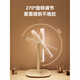 Cosmetic mirror with light, home LED mirror, student dormitory office desktop, desktop vanity mirror, portable ultra-high definition, large screen high-definition LED monochrome lamp bead model - round mirror white