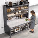 Fantasy kitchen shelf floor-standing sideboard cabinet with integrated storage cabinet against the wall. Master comes to install the cabinet. The cabinet is the same depth and extra thick slate. 6 layers of high-grade gray + length 10