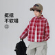Yoyo Fairy Tale New Year Children's Red Plaid Shirt 2026 Spring and Autumn Boys Casual Shirts for Big Children and Fashionable Tops