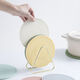 Yusenyi Coaster Household Silicone Insulation Mat Dining Table Pot Coaster Coaster Non-slip High Temperature Resistant Simple Placemat Off-white 1 piece Insulated