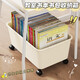 Fantasy Student Classroom Book Storage Box Under Desk Bag Pulley Storage Basket Large Capacity Extra Large Storage Bookshelf Wheels Extra Large Book Box Cream White Upgraded Thickening/Broken Compensation Free 4 Pulleys for Free