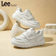 LEE KIDS children's shoes spring new children's dad shoes versatile mesh soft bottom running shoes for men and women white 26