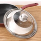 Sungsa Japanese high-arch pot lid 32 large 34-inch visual tempered glass household can stand stainless steel cooking with high temperature resistance pure steel handle 34cm
