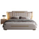 Jingxi Selected Italian Minimalist Modern Simple Leather King Bed 1.8m Double Bed High-end Soft Covered Wedding Bed Bed + T333 Fully Disassembled Latex Mat + 2 Cabinets + Delivery and Installation 1.8*2.0m Frame Structure - Upgraded Full Bed Board