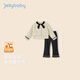 JELLYBABY Xiaoxiangfeng high-end western style two-piece set 26 new late spring girls jacket + pants big children red 110