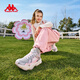 Kappa Children's Shoes Children's Sports Shoes Breathable Mesh 2026 New Spring Cushioning Wear-Resistant Casual Running Shoes for Men and Women Big Children Cold Gray/Light Lotus Pink 38