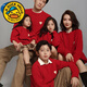 HAL.DUCK New Year parent-child clothing 2025 new winter red knitted sweater mother and child mother and daughter family autumn and winter clothing magenta 150 baby sweater