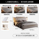 Jingxi Selected Italian Minimalist Modern Simple Leather King Bed 1.8m Double Bed High-end Soft Covered Wedding Bed Bed + T333 Fully Disassembled Latex Mat + 2 Cabinets + Delivery and Installation 1.8*2.0m Frame Structure - Upgraded Full Bed Board