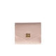 MiuMiu women's wallet with multiple card slots, bill compartment, inner pocket for storage, outer pocket, calfskin moire lining, nude color, one size fits all