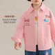Om Bear Girls' Shirt Spring and Autumn 2026 New Baby Style Long-Sleeved Jacket Super Nice-looking Spring Children's Spring Shirt Pink 90 90cm