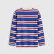 GAP Boys 2026 Spring New Bear Embroidered Striped Loose Long Sleeve T-shirt Children's Top 861988