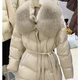 Hengyuanxiang big fur collar white duck down jacket for women winter 2026 new style huge good-looking little ones thickening slimming age reduction off-white M recommended 105-120Jin Jin is equal to 0.5 kg