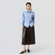 VIEA.ING Shopping Mall Same Style Blue Striped Shirt Women's 2026 Spring New Style Commuting Shirt Light Blue One Size