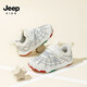 Jeep children's toddler shoes spring 2026 new children's shoes soft sole non-slip breathable baby shoes for boys and girls cream white 24 shoe inner length about 15.3cm