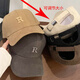 Brushed baseball cap, men's and women's high-end deep-top peaked cap, versatile all-season style, face-showing small sun visor, brown