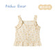 Nido Bear summer new style girls sling floral baby girl lace sling elastic breathable sweet top thin orange floral 80 cm