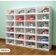 Yusenyi Shoe Box Storage Box Transparent Shoe Box Storage Drawer-type Shoe Cabinet Shoe Rack Shoe Storage Shoe Wall Side Opening Can Hold 46.5 Sizes White 8 Pack 33x24.5x17cm