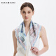 Maria Gucci (MARJA KURKI) birthday gift 100% mulberry silk scarf for mother silk scarf women's gift box Paris Cafe Blue