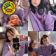HAL.DUCK New Year parent-child clothing 2025 new winter red knitted sweater mother and child mother and daughter family autumn and winter clothing magenta 150 baby sweater