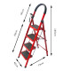 [Door Delivery] Work-to-work Ladder Staircase Herringbone Ladder Folding Ladder Climbing Ladder Multifunctional Ladder (Obsolete) Red Four-Step Ladder