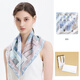 Maria Gucci (MARJA KURKI) birthday gift 100% mulberry silk scarf for mother silk scarf women's gift box Paris Cafe Blue