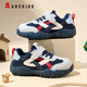 ABC KIDS children's shoes boys' shoes 2026 spring new children's sports shoes mesh spring children's shoes outdoor casual shoes royal blue/dark red 28