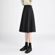 She pool high waist mid-length skirt 2025 autumn and winter new women's fashion simple commuting pleated skirt