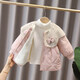 Tongtai Beikang baby winter cotton coat girls winter clothing plus velvet cotton jacket baby one year old red coat New Year's greetings outfit outing cotton coat pink 80 cm