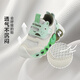 Minibala (minibala) 50% off children's shoes and children's sports shoes spring new boys' light shoes for girls and babies shock-absorbing wear-resistant and breathable white green size 23 suitable for feet length 13.7-14.2cm