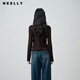 NEELLY shopping mall's same style spring new fashion slim slim sweater women's casual commuting top brown M