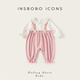 INSBOBO Baby Clothes 2026 Spring and Autumn New Baby Girl One-piece Romper Suit Baby Good-looking Clothes Spring Clothes Pink 66cm