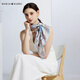 Maria Gucci (MARJA KURKI) birthday gift 100% mulberry silk scarf for mother silk scarf women's gift box Paris Cafe Blue