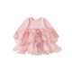 INSBOBO Girls Dress 2026 Spring New Princess Dress One-Year-Old Baby Girl Dress Children's Good-looking Skirt Pink 80