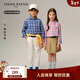 Teenie Weenie Kids 26-year new classic college style cotton shirt for boys and girls, pink 160cm