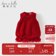 DAVE&BELLA winter girls plush dress baby vest dress children's national style skirt