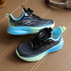 Pull back children's sports shoes for boys and girls comfortable and lightweight running shoes knob buckle sports shoes WZ-C376T black 37