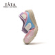Tata (TATA) TT6114 dopamine children's shoes children's sports shoes 2026 spring new boys' running shoes girls' casual shoes TT6114 purple 26