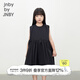 Jnby by JNBY Jiangnan Buyi children's clothing light dress silk polyester taffeta dress comfortable summer girls and children 1O4G10820 001/black 150 cm